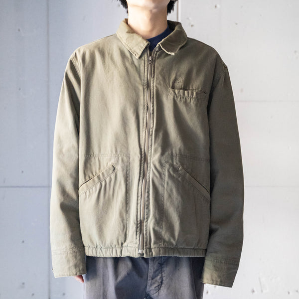 1990-00s 'Timberland' fade khaki color cotton work jacket