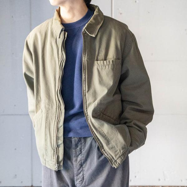 1990-00s 'Timberland' fade khaki color cotton work jacket