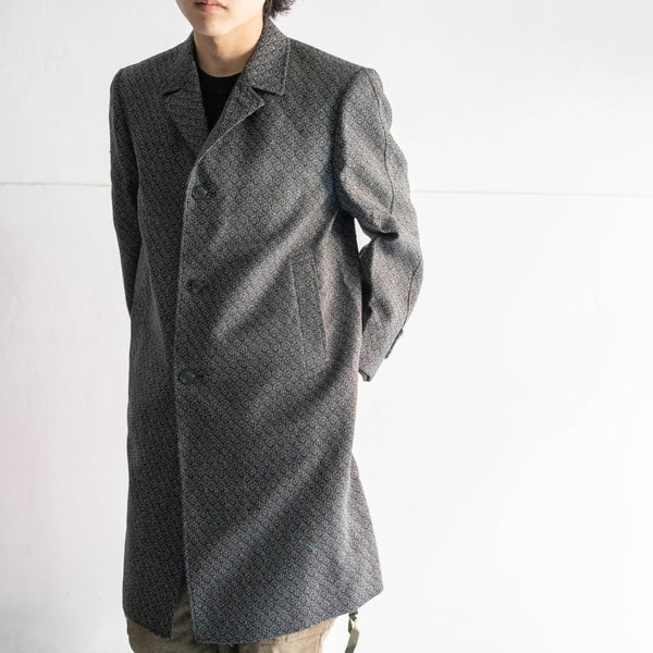around 1970s Japan vintage black × white wool coat "dead stock"