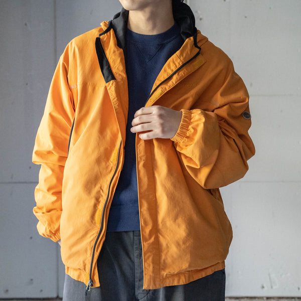 1990s 'Timberlannd' orange color nylon zip up jacket