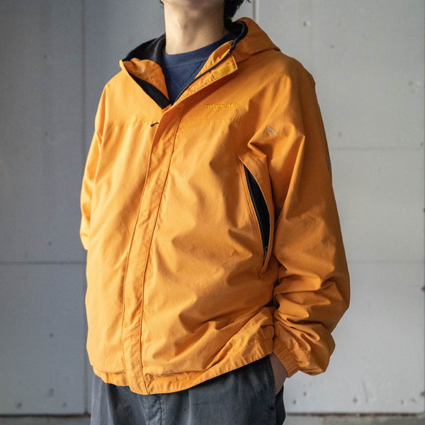 1990s 'Timberlannd' orange color nylon zip up jacket