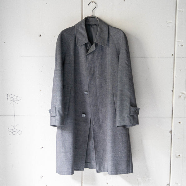 1980-90s Japan vintage salt & pepper like checked coat　