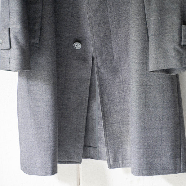 1980-90s Japan vintage salt & pepper like checked coat　