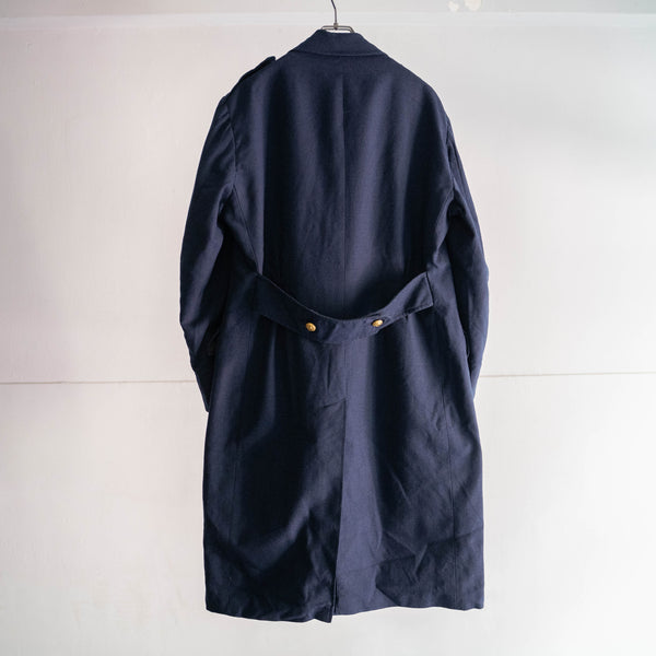 1970-80s French military dark navy wool coat -with gold buttons- 'mint condition'