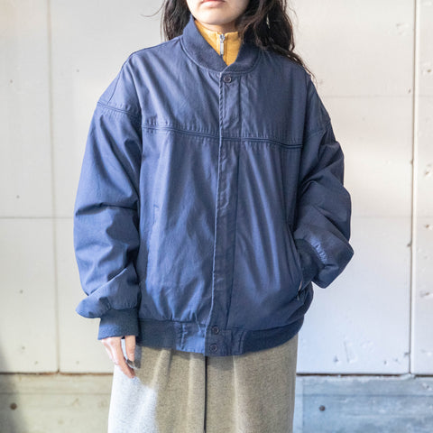 around 1990s navy color derby type blouson jacket