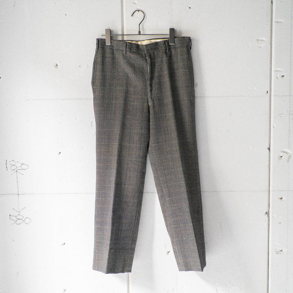 around 1970s Japan vintage black × white × orange checked set up