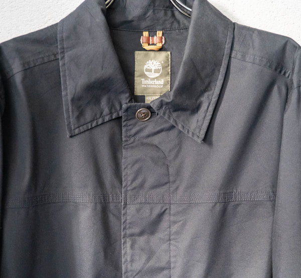 around 2000s "Timberland" black color nylon soutien collar coat