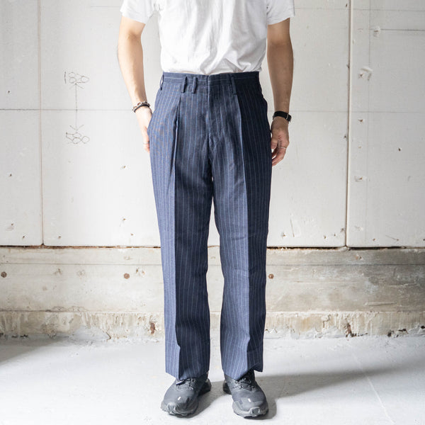 1960-70s Japan vintage navy × blue striped set up