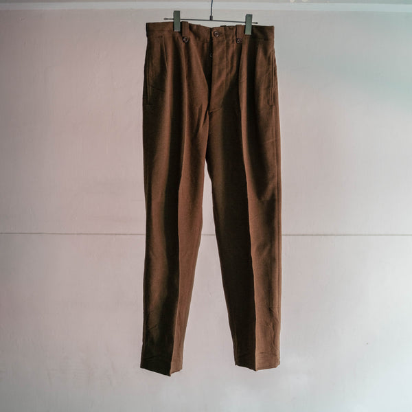 1950-70s French military M-52 brown wool pants 'dead stock'