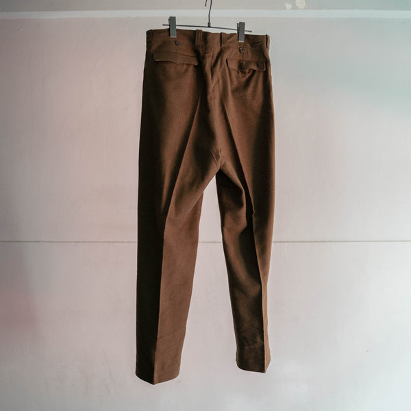 1950-70s French military M-52 brown wool pants 'dead stock'