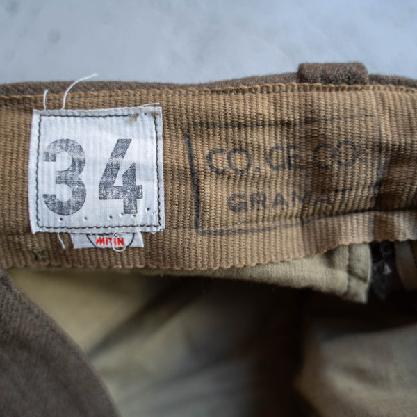 1950-70s French military M-52 brown wool pants 'dead stock'