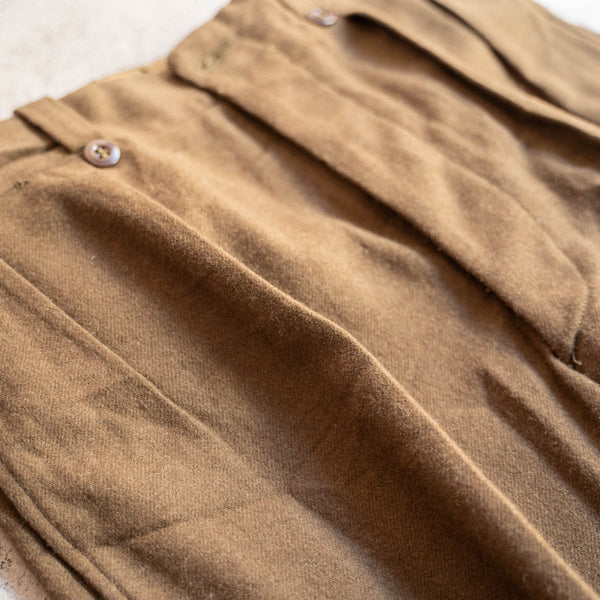 1950-70s French military M-52 brown wool pants 'dead stock'