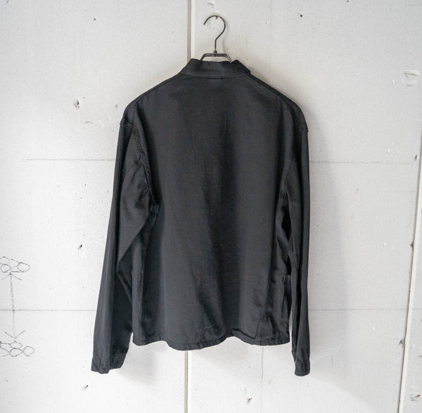 1970-80s France cotton twill work jacket 'black dyed'