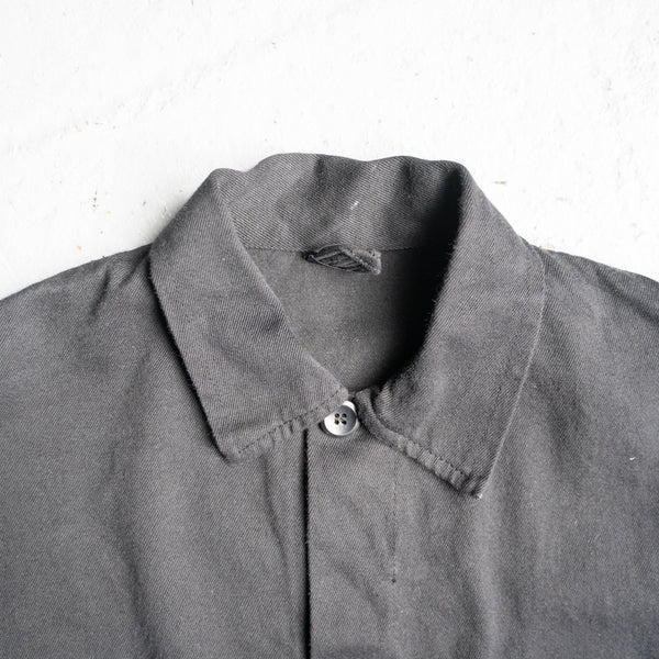 1970-80s France cotton twill work jacket 'black dyed'