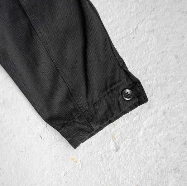 1970-80s France cotton twill work jacket 'black dyed'