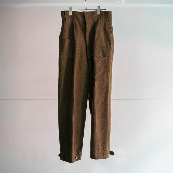 1950s Belgium military wool battle dress pants 'dead stock'