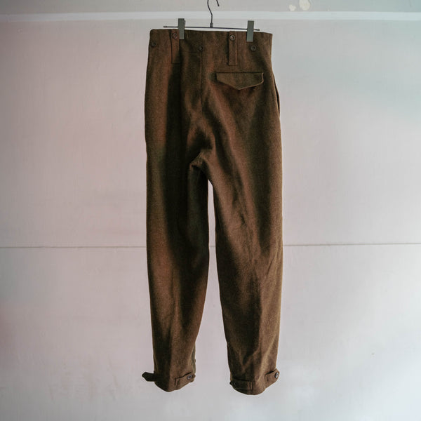 1950s Belgium military wool battle dress pants 'dead stock'