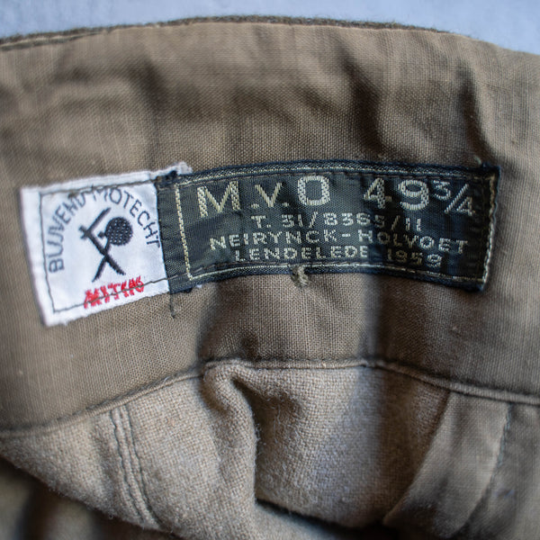 1950s Belgium military wool battle dress pants 'dead stock'