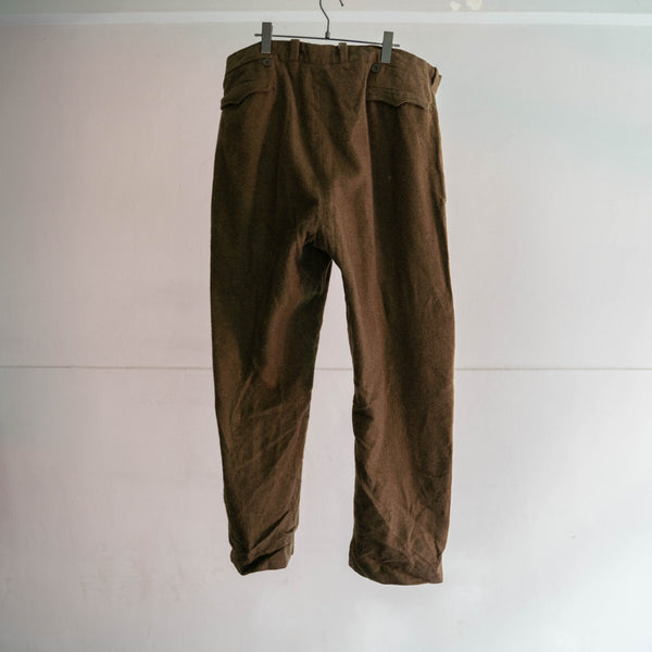 1950-70s French military M-52 brown wool pants -2