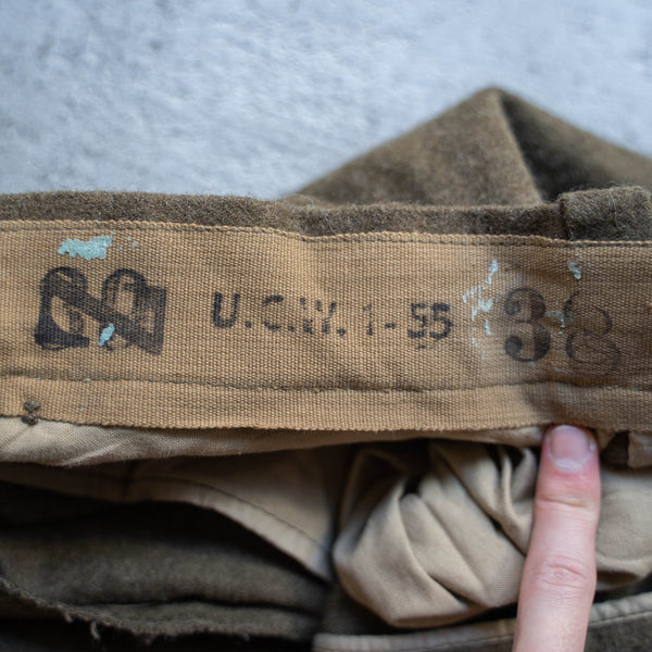 1950-70s French military M-52 brown wool pants -2