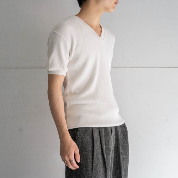 Italian military short sleeve v-neck summer knit 'dead stock'