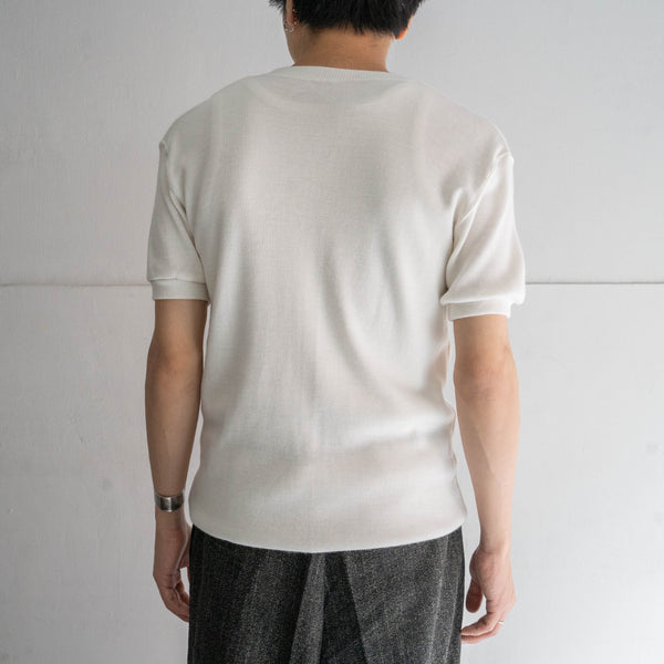 Italian military short sleeve v-neck summer knit 'dead stock'