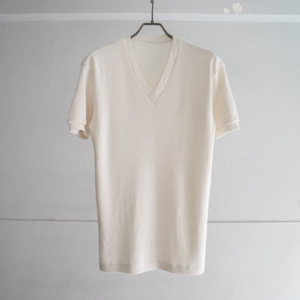 Italian military short sleeve v-neck summer knit 'dead stock'