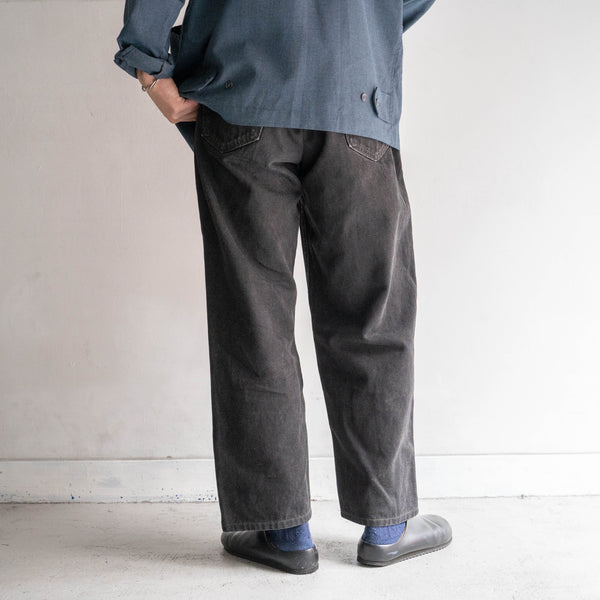 1990s "Levi's" 565 black denim pants -Made in USA-