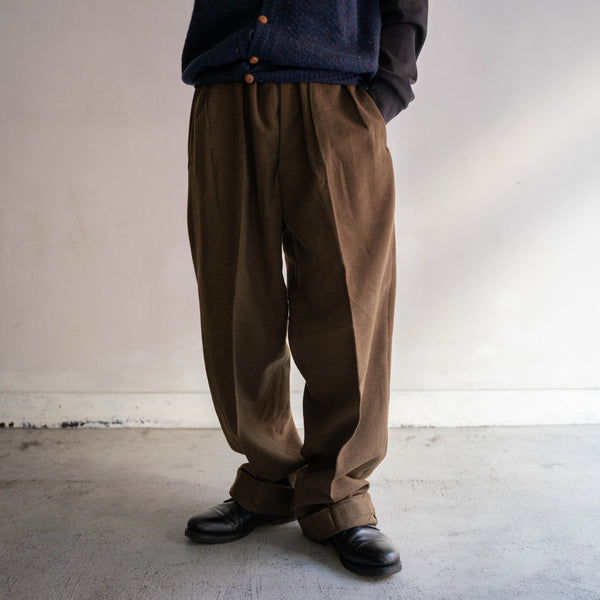 1950-70s French military M-52 brown wool pants 'dead stock'