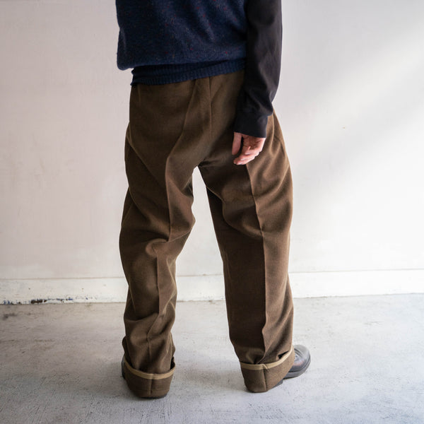 1950-70s French military M-52 brown wool pants 'dead stock'