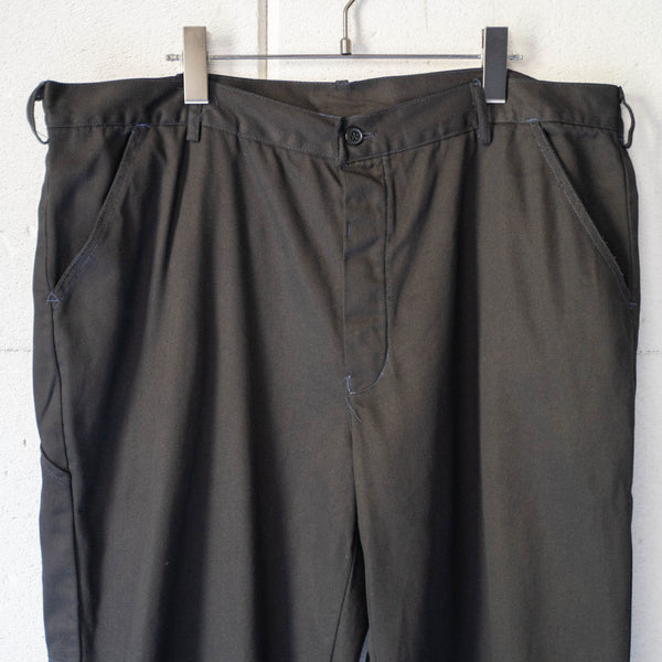 around 1980s Germany cotton twill work pants 'black dyed' -dead stock-