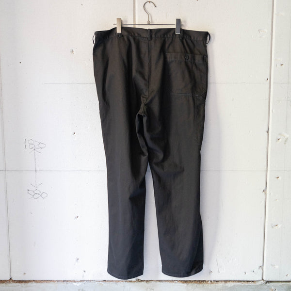 around 1980s Germany cotton twill work pants 'black dyed' -dead stock-