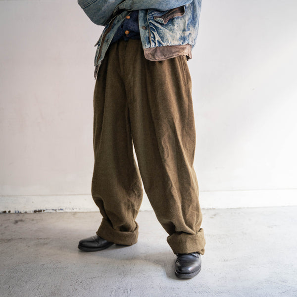 1950-70s French military M-52 brown wool pants -2