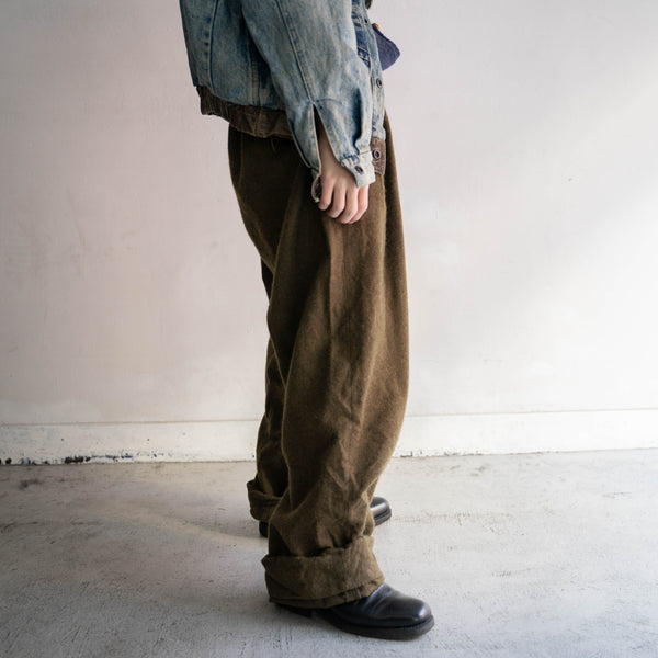 1950-70s French military M-52 brown wool pants -2