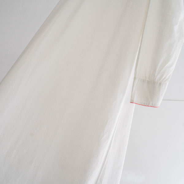 1930-40s France white color night shirt "mint condition"