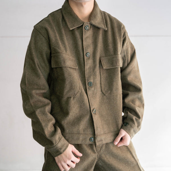 1960-70s Italian military khaki wool short jacket ‘dead stock’