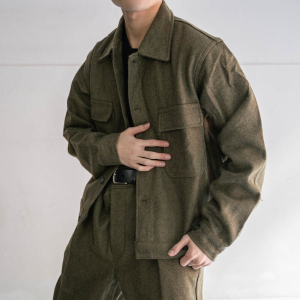 1960-70s Italian military khaki wool short jacket ‘dead stock’