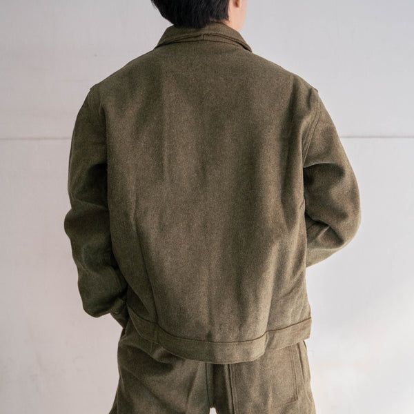 1960-70s Italian military khaki wool short jacket ‘dead stock’