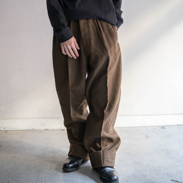 1950-70s French military M-52 brown wool pants -1