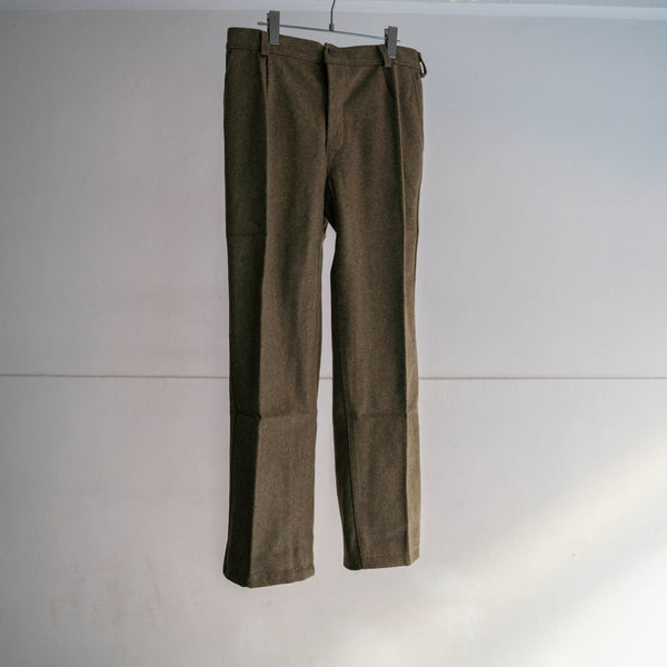 1960-70s Italian military khaki wool straight pants ‘dead stock’