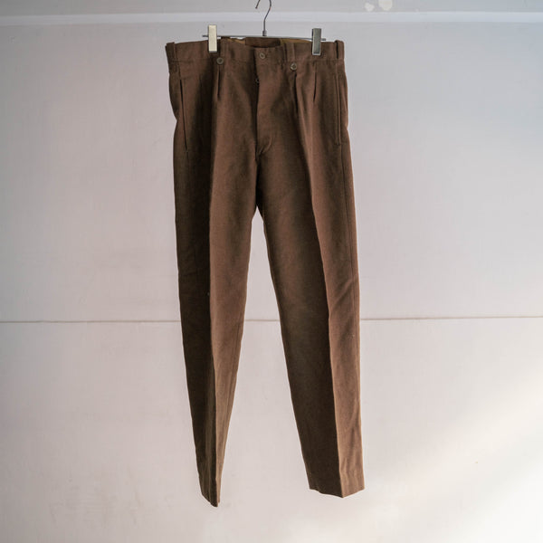 1950-70s French military M-52 brown wool pants -1