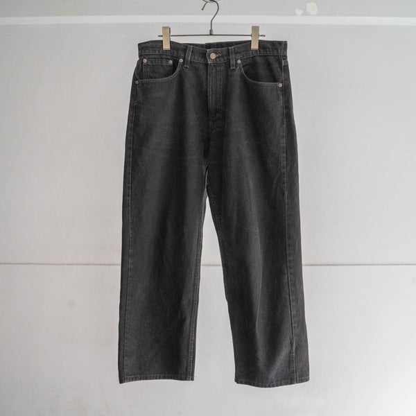 1990s "Levi's" 565 black denim pants -Made in USA-
