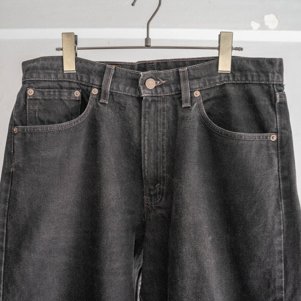1990s "Levi's" 565 black denim pants -Made in USA-