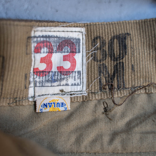 1950-70s French military M-52 brown wool pants -1