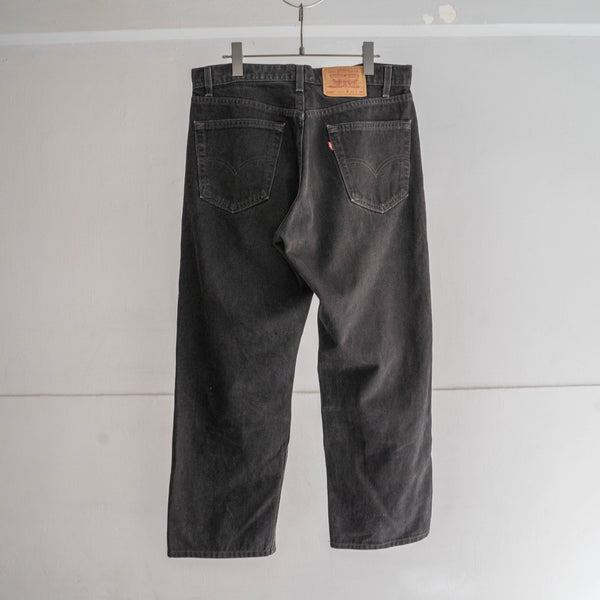1990s "Levi's" 565 black denim pants -Made in USA-