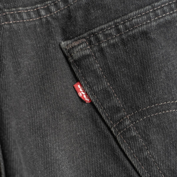 1990s "Levi's" 565 black denim pants -Made in USA-