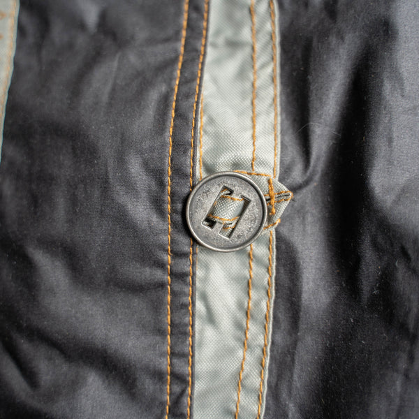 1990-00s silver gray tech half coat