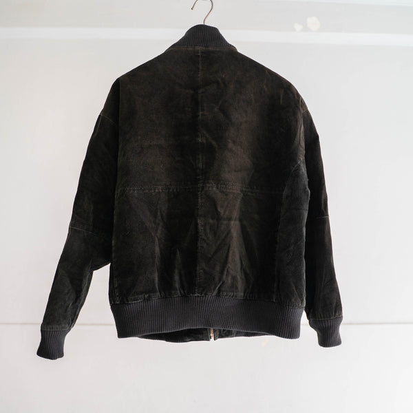 1990-00s black pig skin bomber blouson