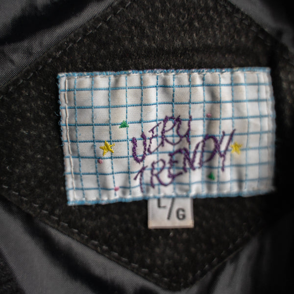 1990-00s black pig skin bomber blouson