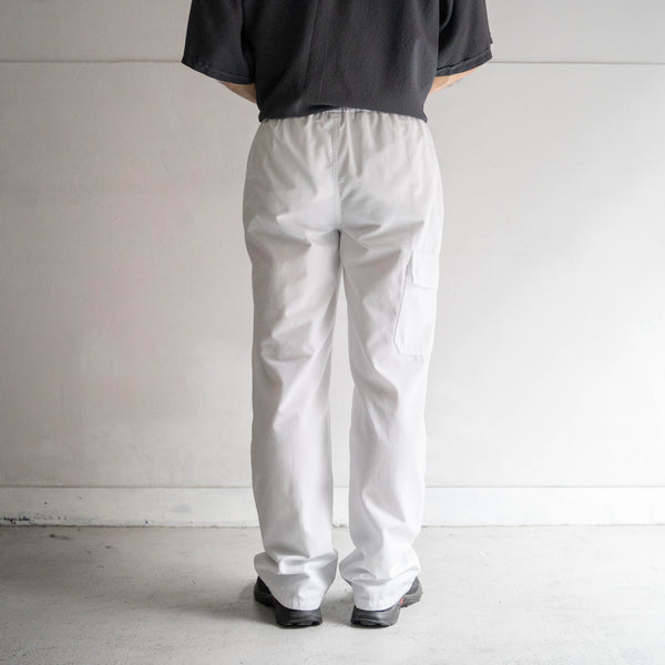 2000s Germany cotton  × poly chef pants -with single cargo pocket-